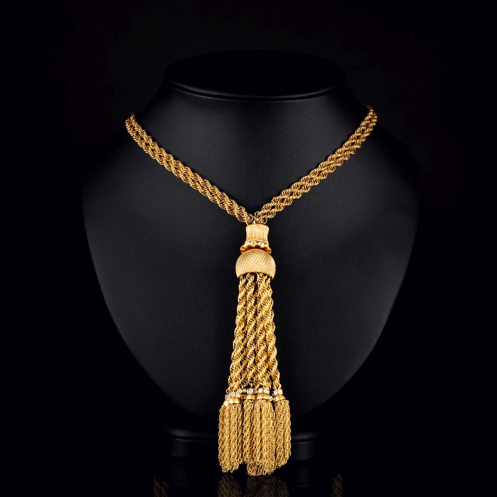 A long Cord Necklace with Tassel by Henkel & Grosse